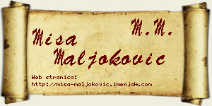 Miša Maljoković vizit kartica
